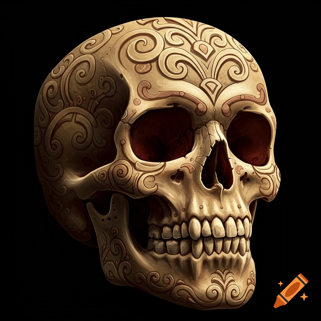 Ornate skull