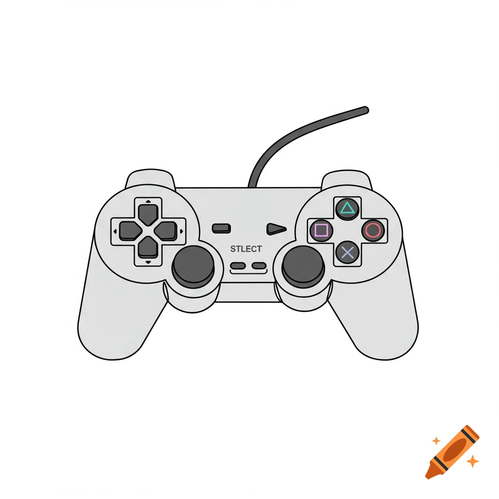 ps4 gaming controller drawing
