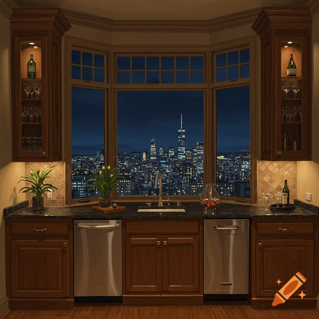 Windows Mediterranean Kitchen