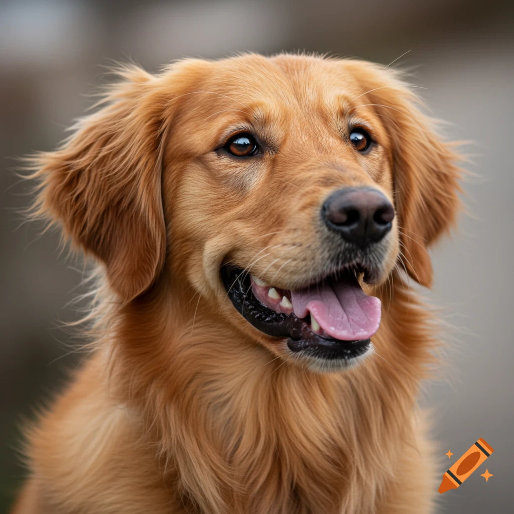 Close-up portrait of a golden retriever dog