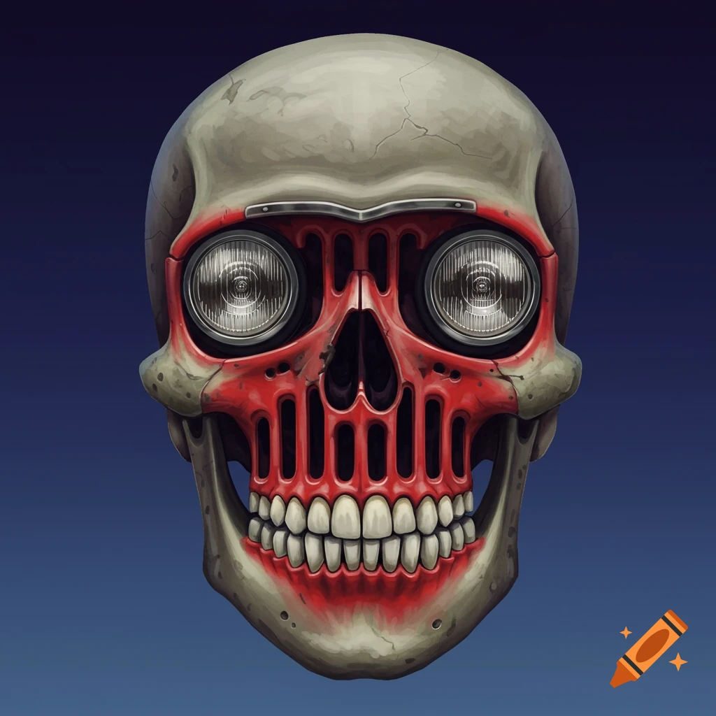Half skull, half Willy's MB grille