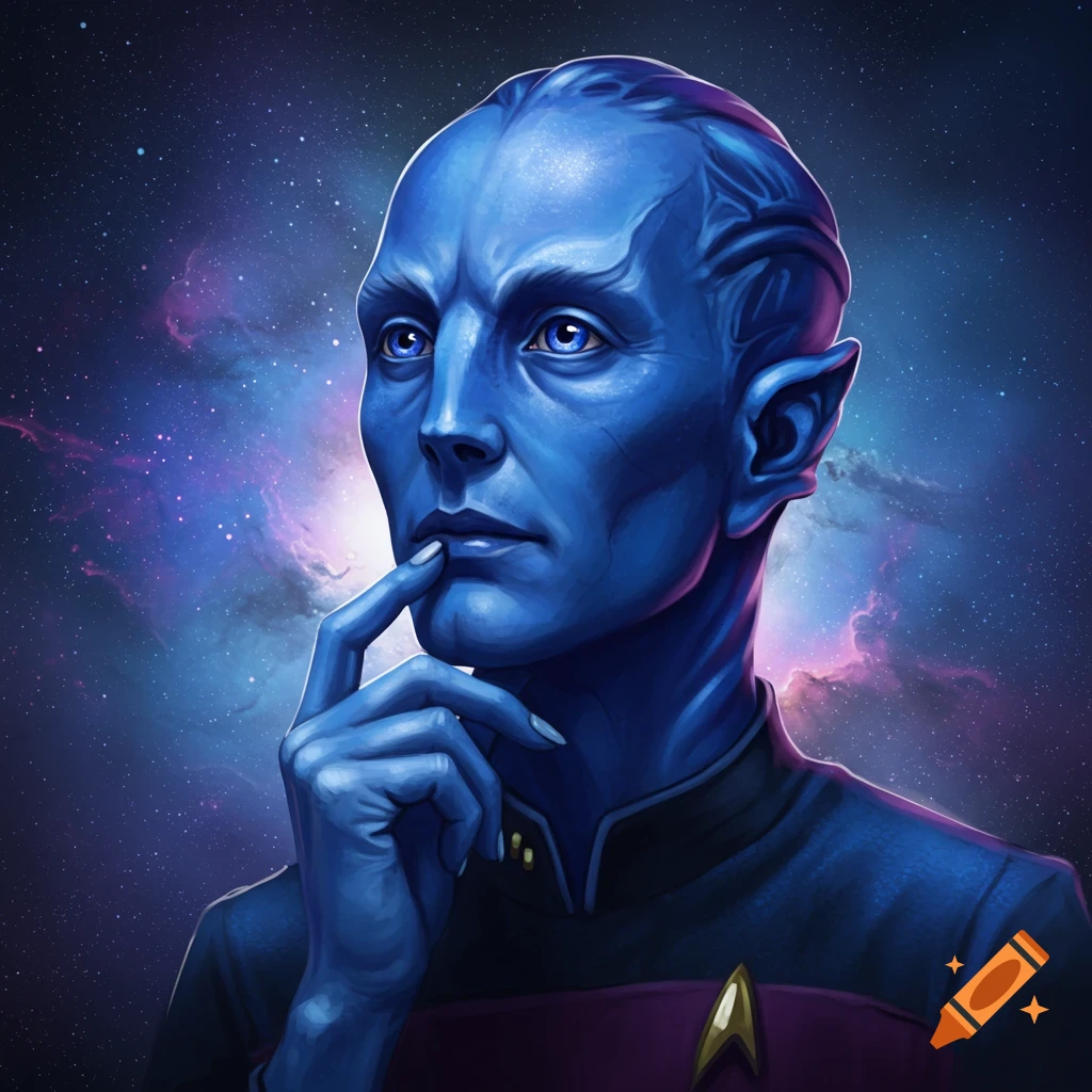 A white-haired character with pointed ears in a purple uniform on a ...