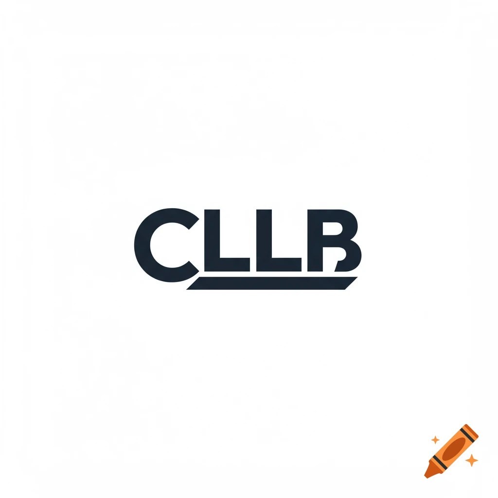 Dark blue logo with the letters CLLB underlined on a white background.