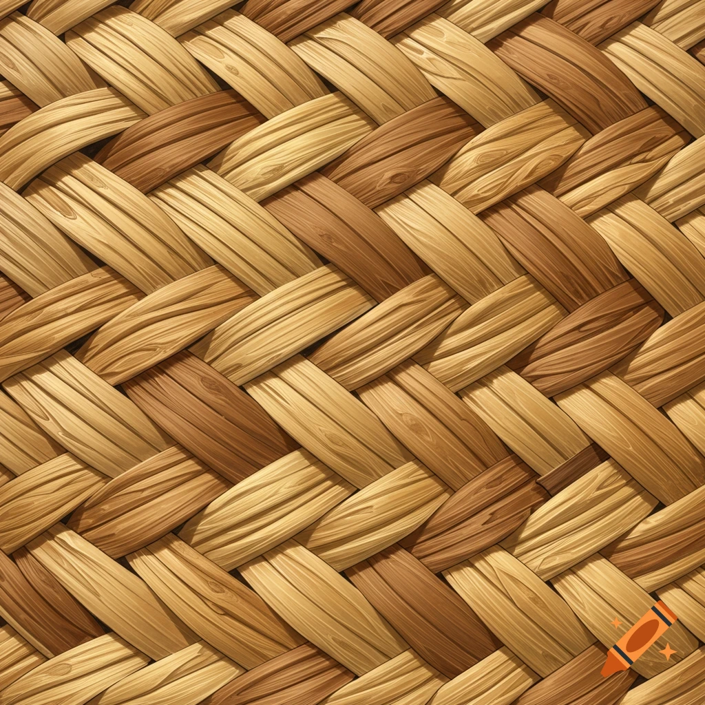 Close-up of woven straw or wicker texture