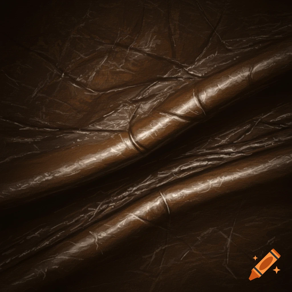 Close-up of brown leather texture.