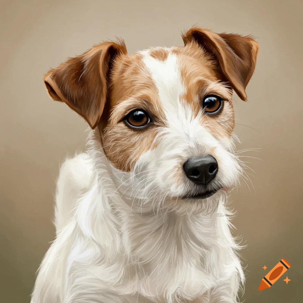 A portrait of a Jack Russell Terrier dog