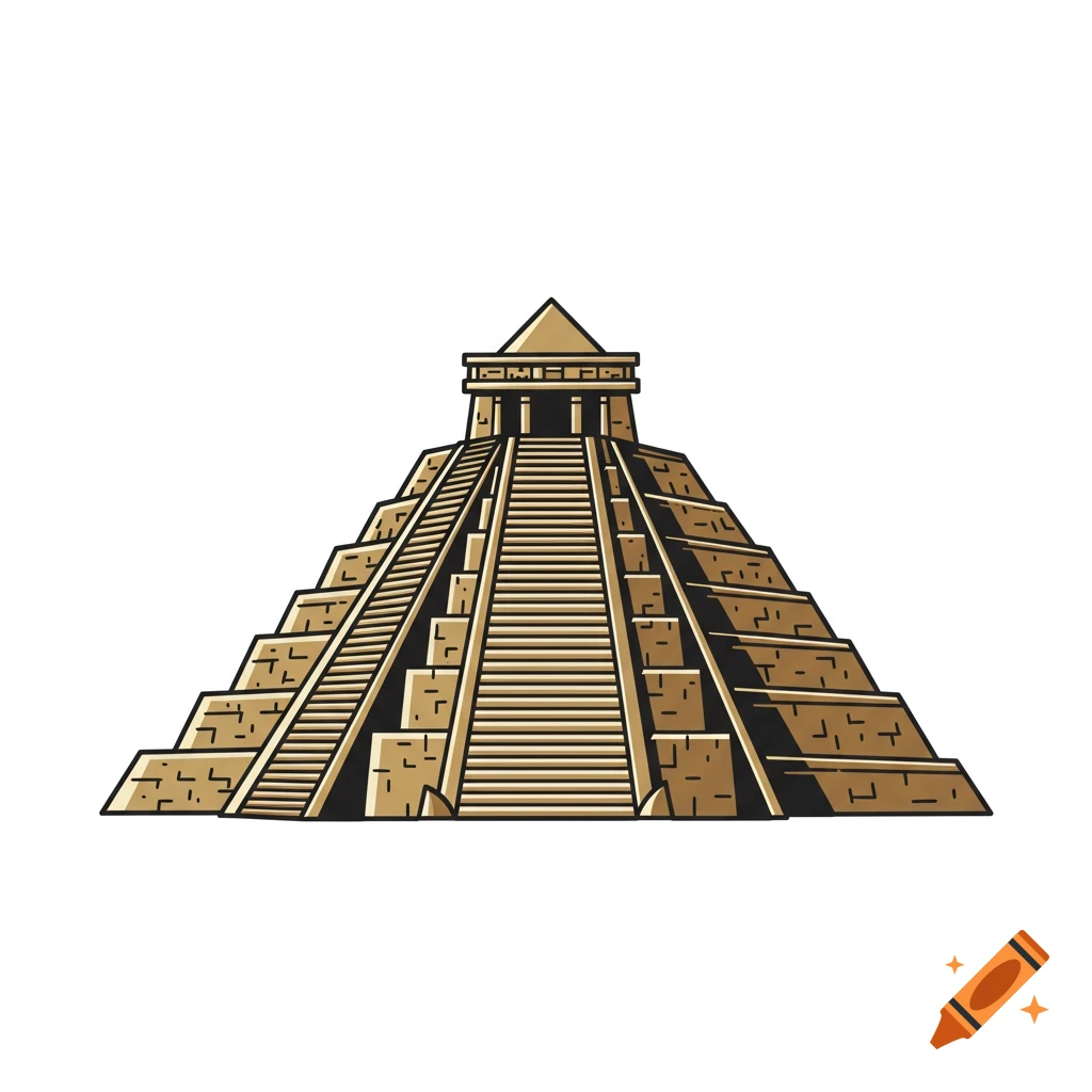 Vector illustration of an ancient step pyramid