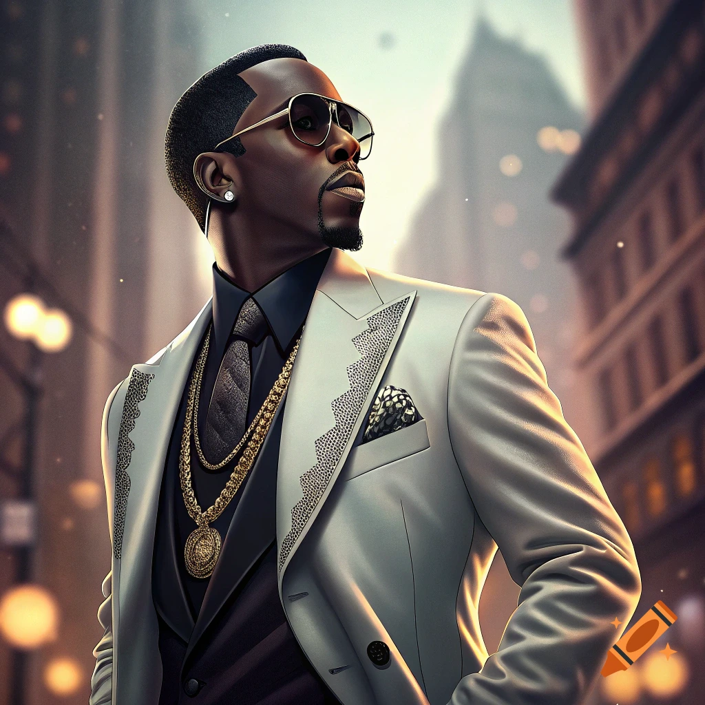 P Diddy portrait on Craiyon