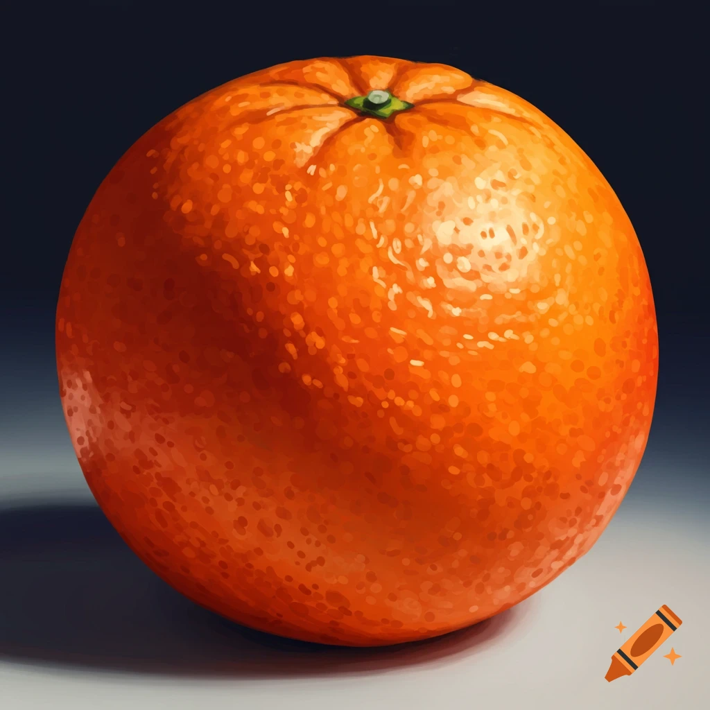 A single orange on a surface.