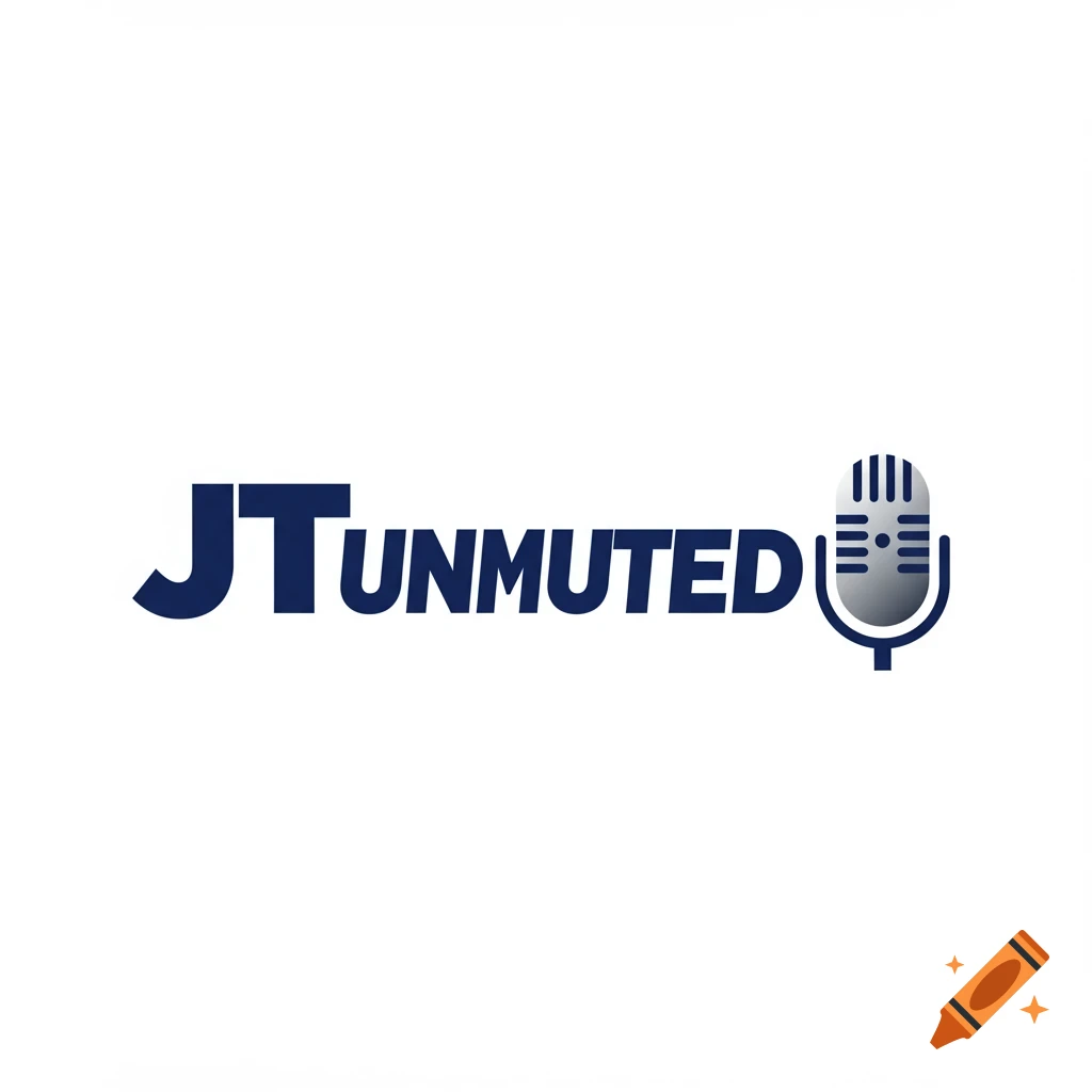Logo with the text JT Unmuted and a microphone icon.