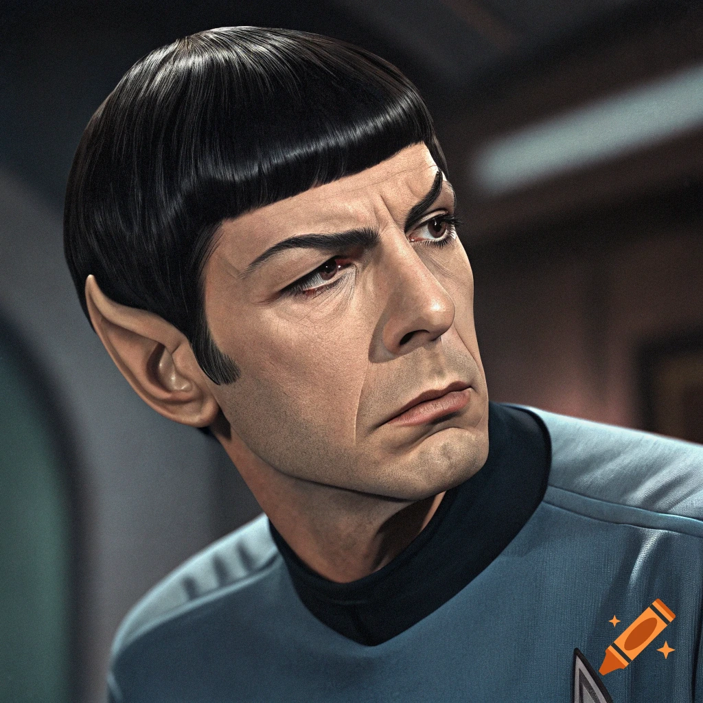 Portrait of Spock in a Starfleet uniform