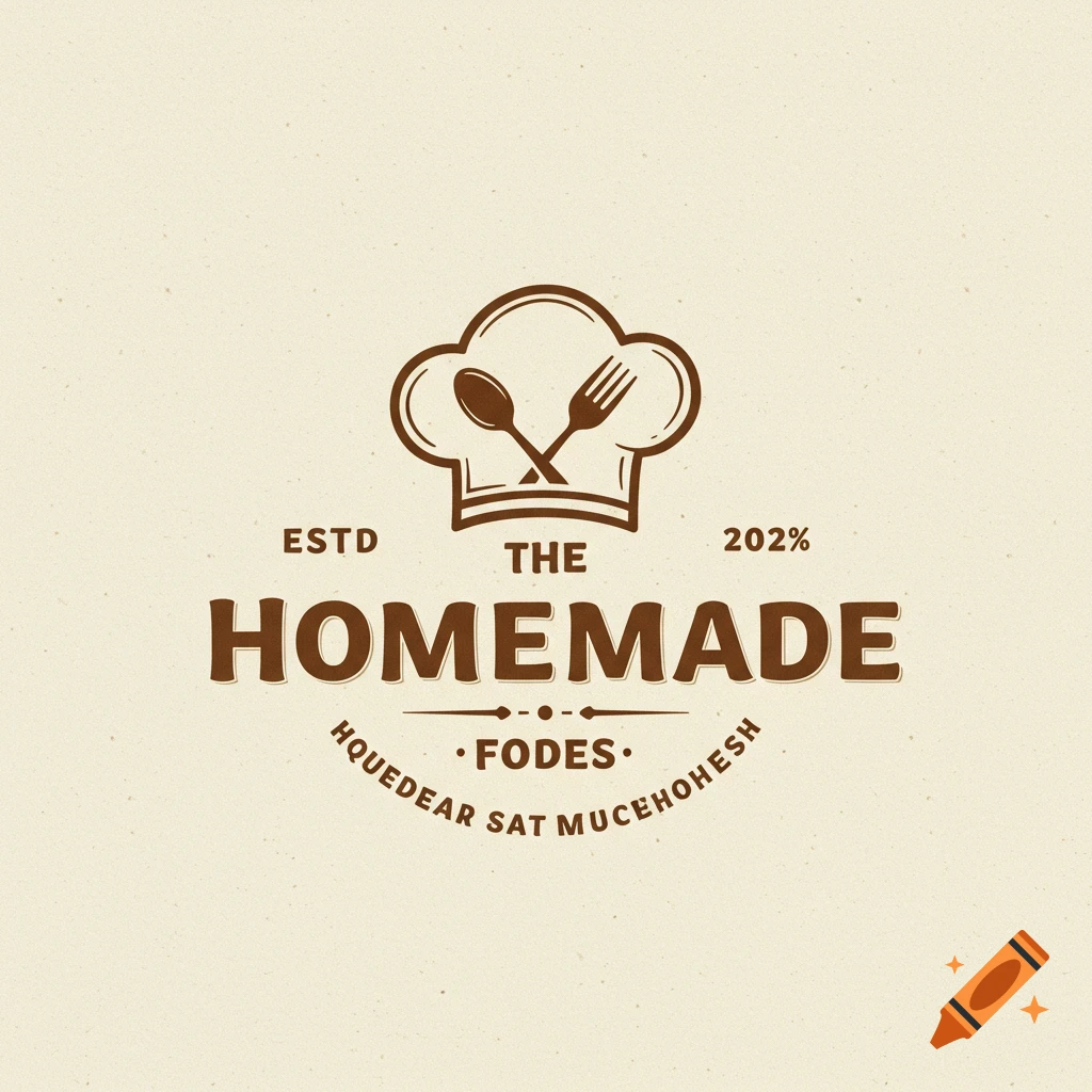 A rustic brown logo for The Homemade food brand, featuring a chef's hat with a spoon and fork.