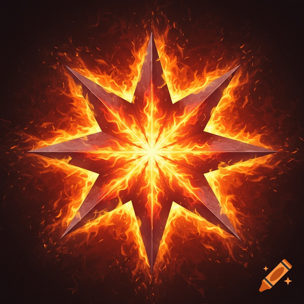 A fiery star