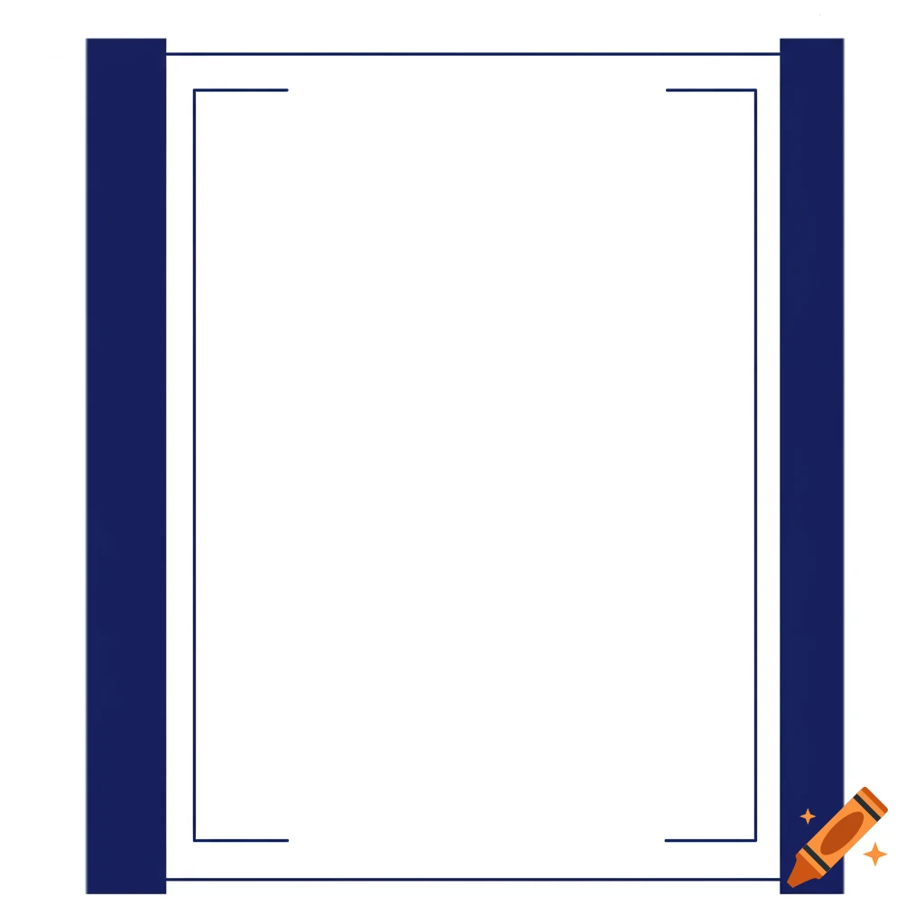 A simplistic and elegant blue and white border.