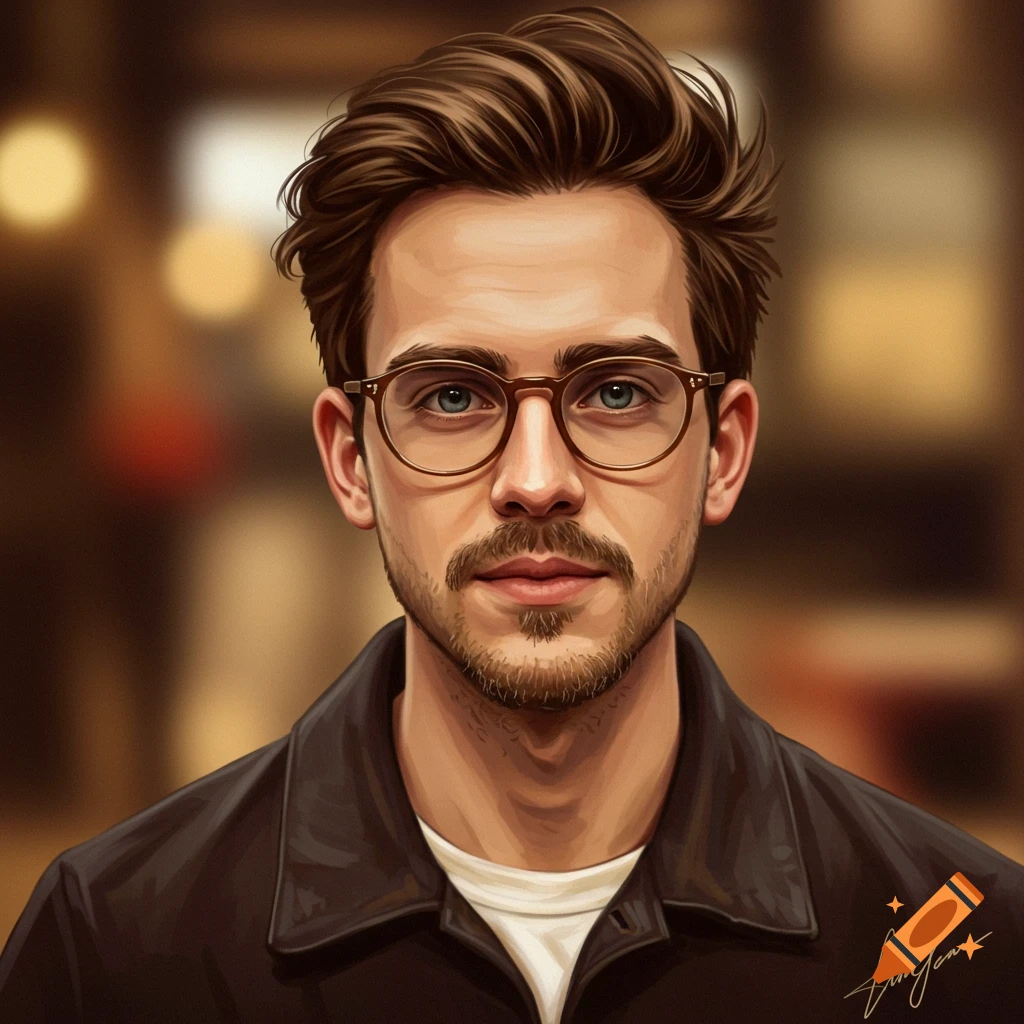 Portrait of a man with glasses and a beard