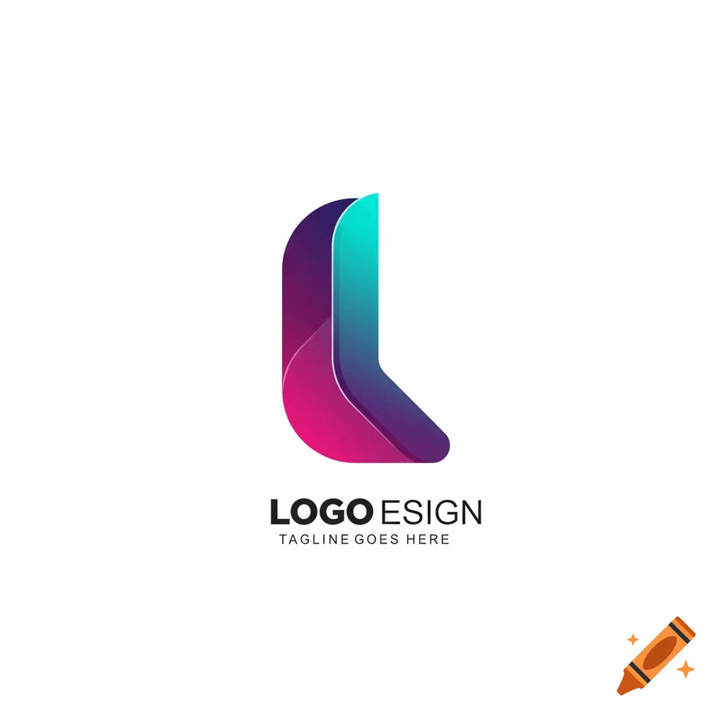 Abstract logo graphic with purple, pink, blue, teal gradient and text below.