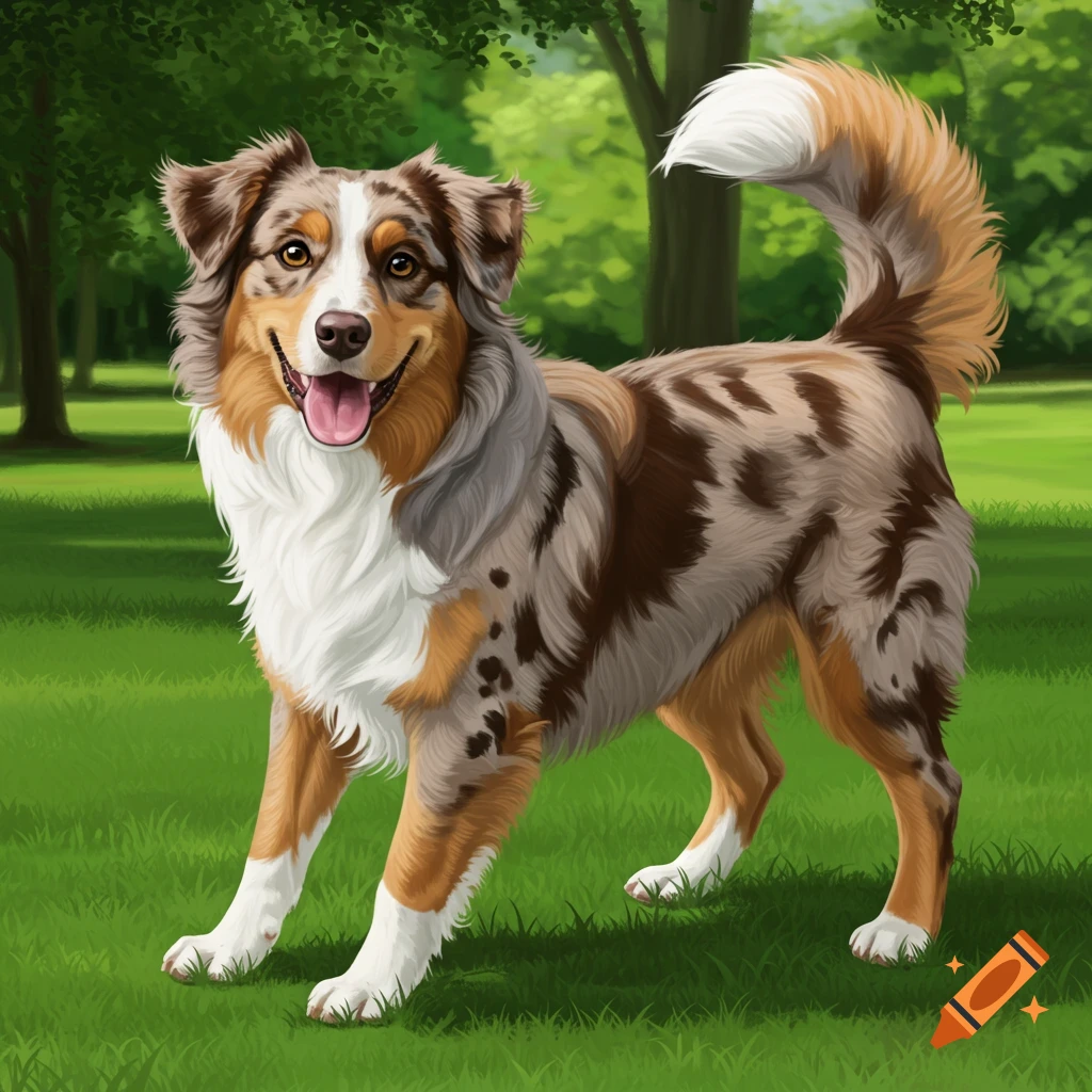 A dog in a park
