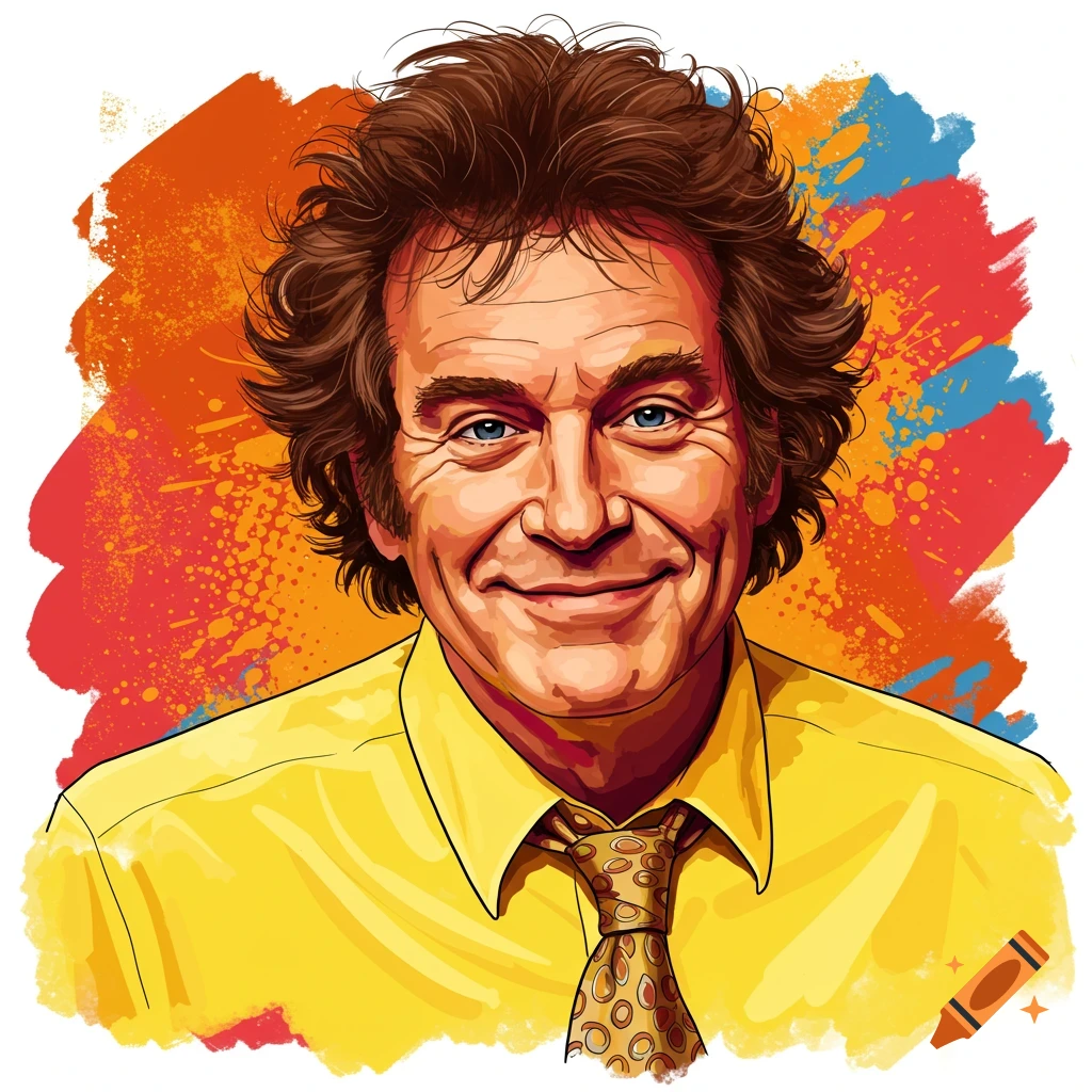 Smiling man in a yellow shirt and tie