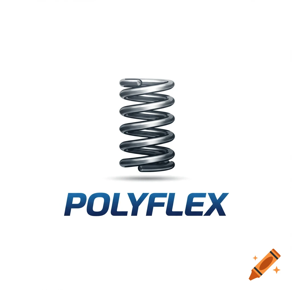 Logo of a metal coil spring above the word POLYFLEX