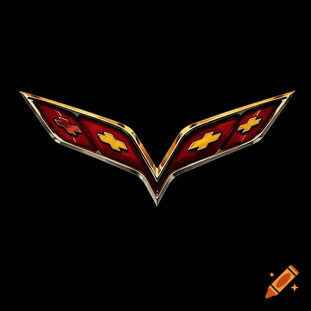 The red and gold Chevrolet Corvette logo on a black background.