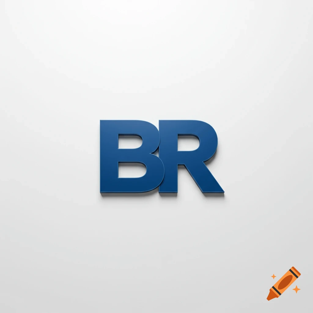 A blue 3D logo showing the letters BR on a white background.
