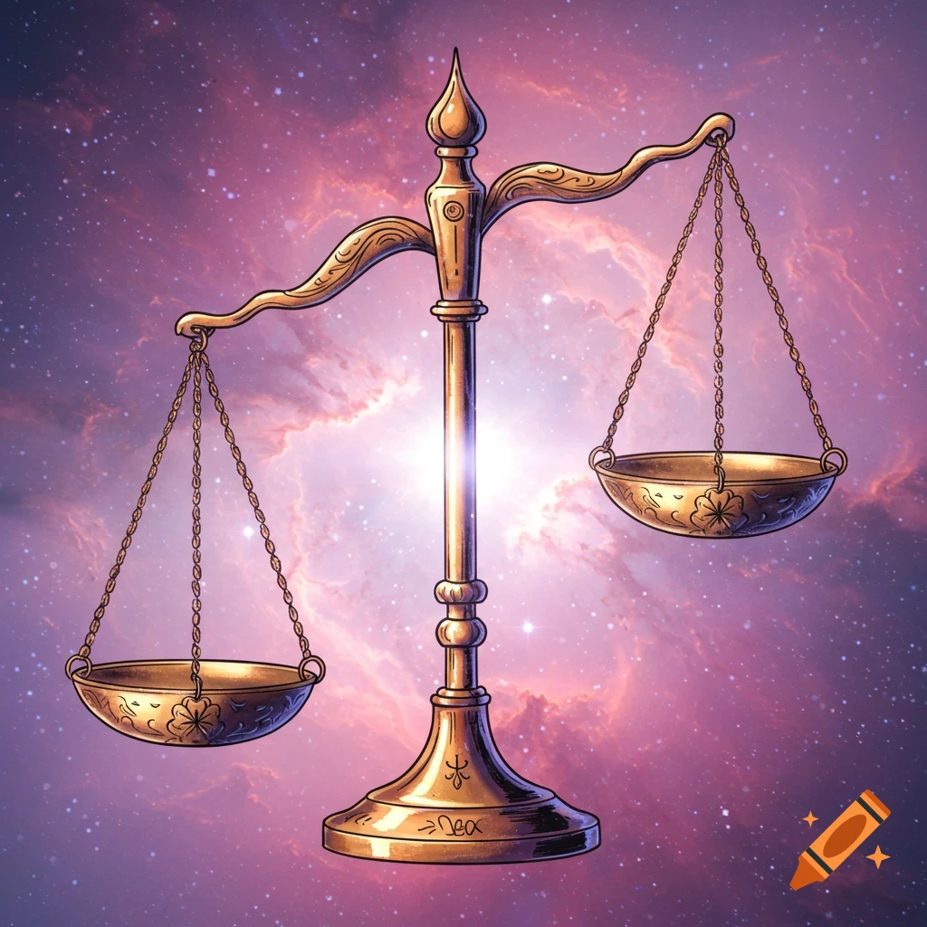 Bronze scales against a starry, cloudy purple and pink space background