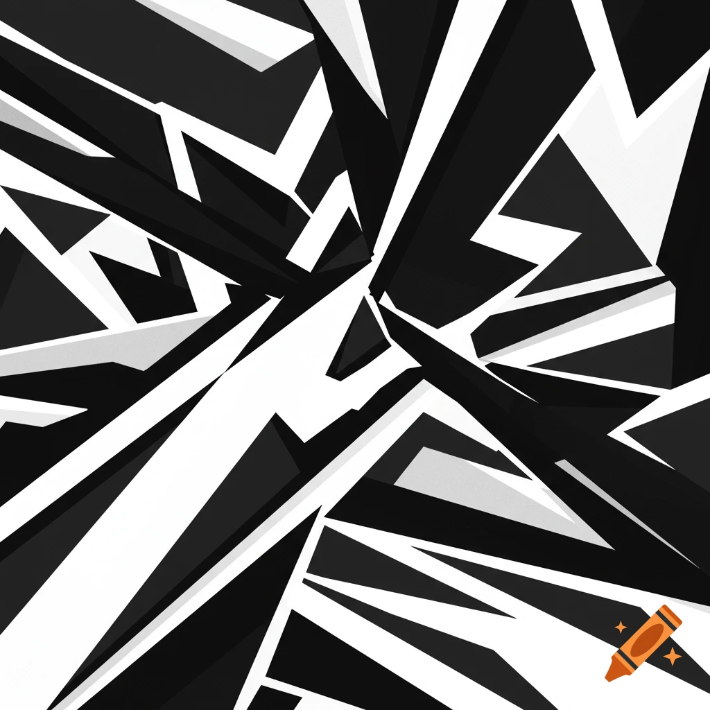 Black and white geometric pattern abstract background.