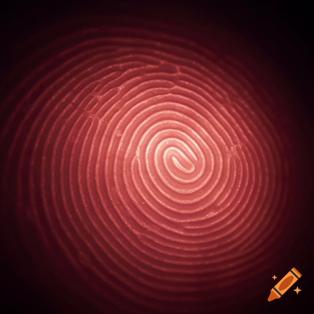 Macro close-up of a human fingerprint showing the swirl pattern of ridges.