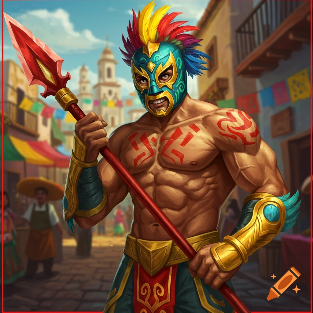 An Inca warrior doing a war cry in a mountainous jungle setting. on Craiyon