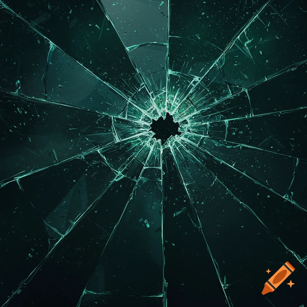 cracked and broken glass texture