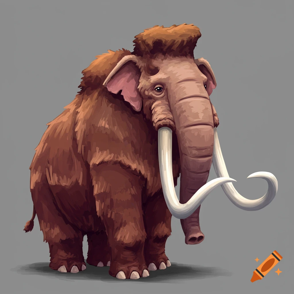 A brown furry mammoth