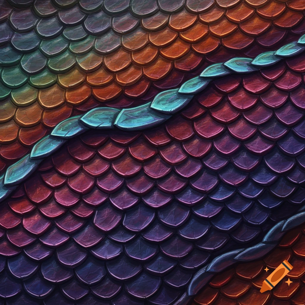 Colorful fantasy scales texture.