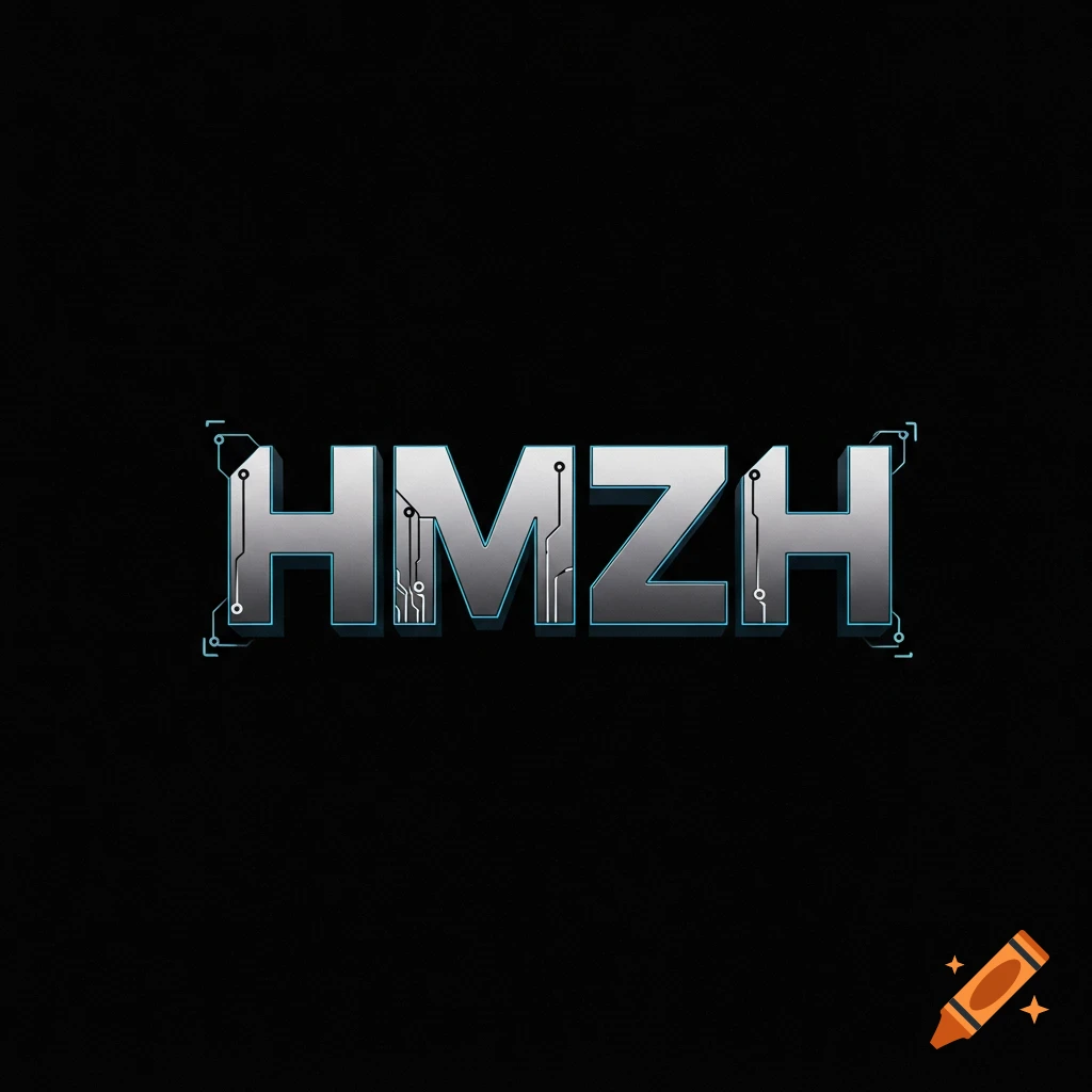 Tech logo design with the letters HMZH