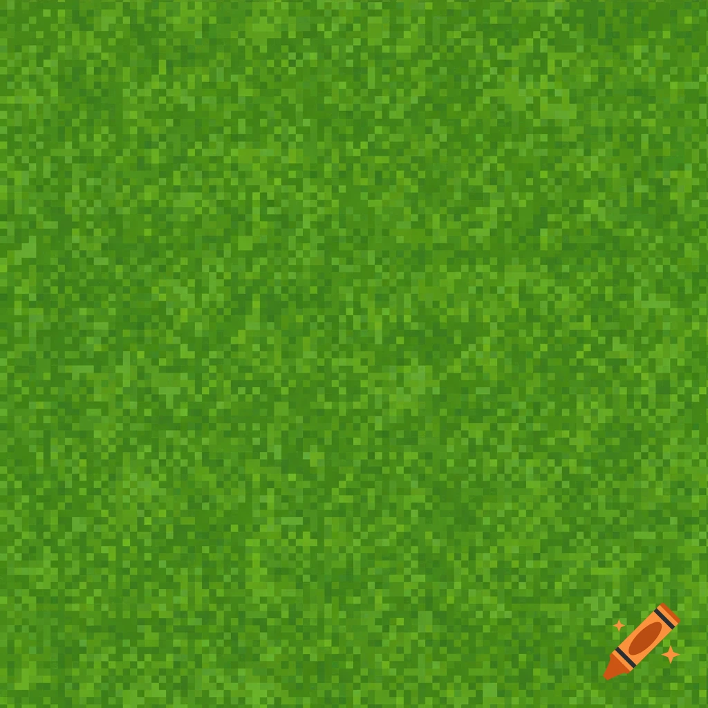 A seamless texture of green grass in a pixelated style.