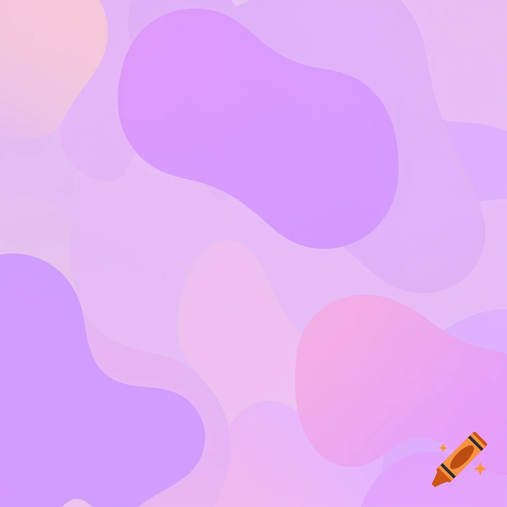 Abstract pattern of organic shapes in pastel purple and pink.