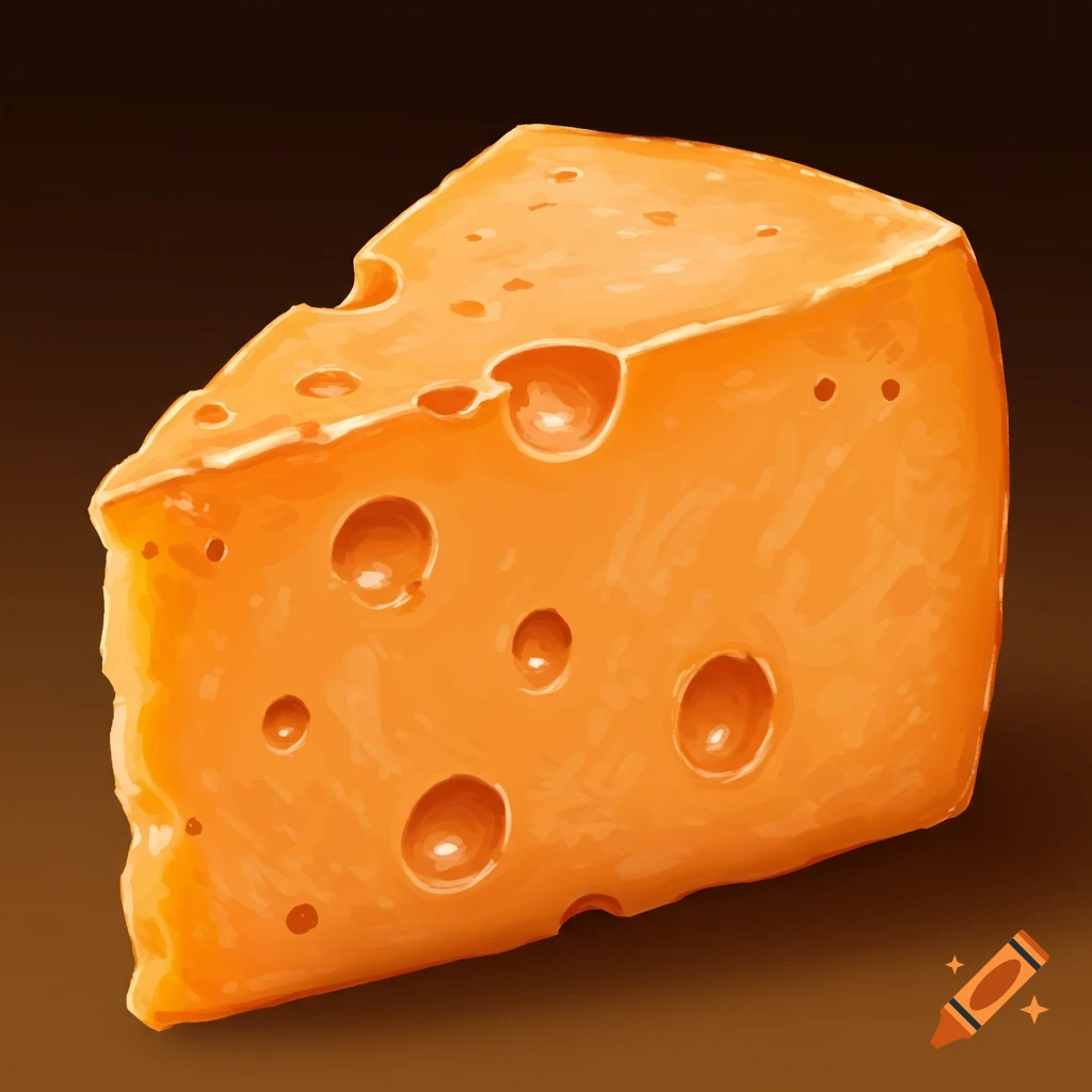 A wedge of cheese.