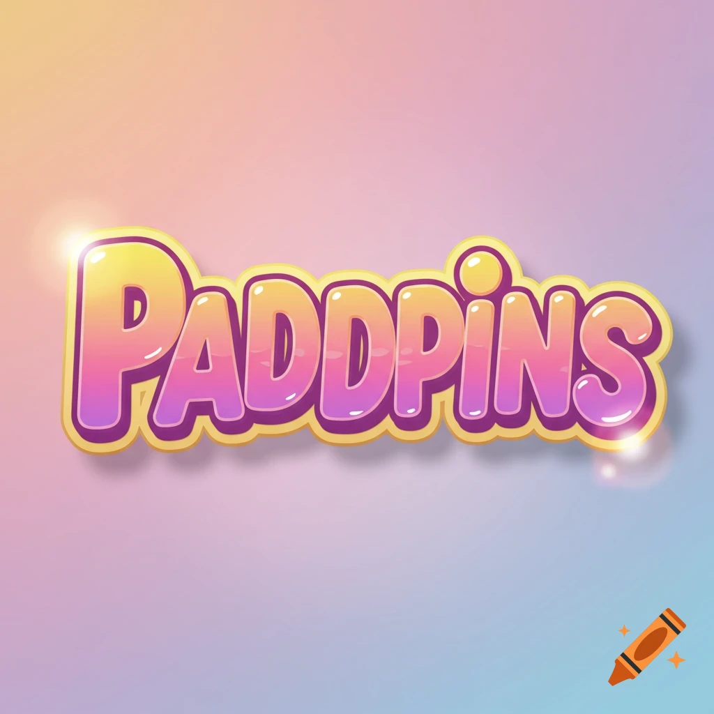 Bubbly, colorful digital art text that says PADD PINS.