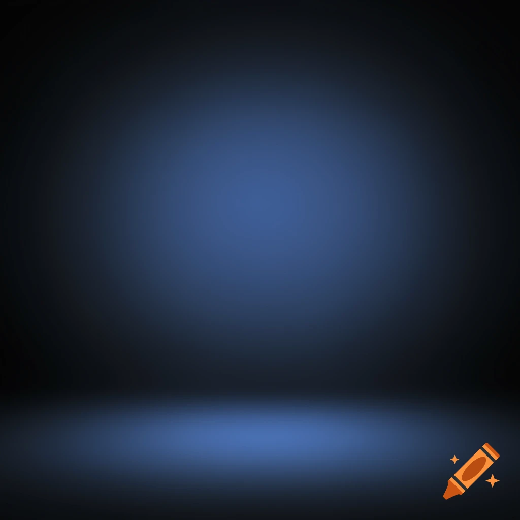 Blurry blue spotlight on a dark background.