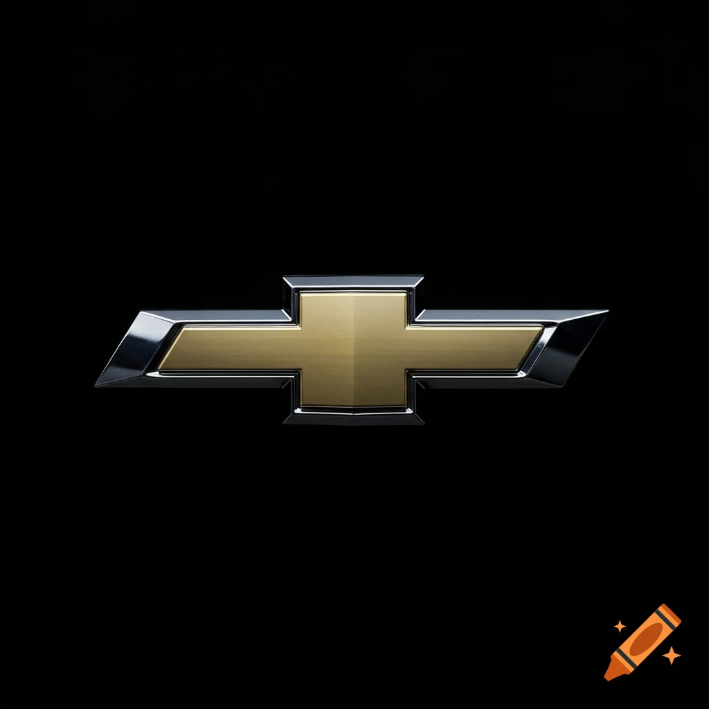 A gold and silver Chevrolet logo on a black background.