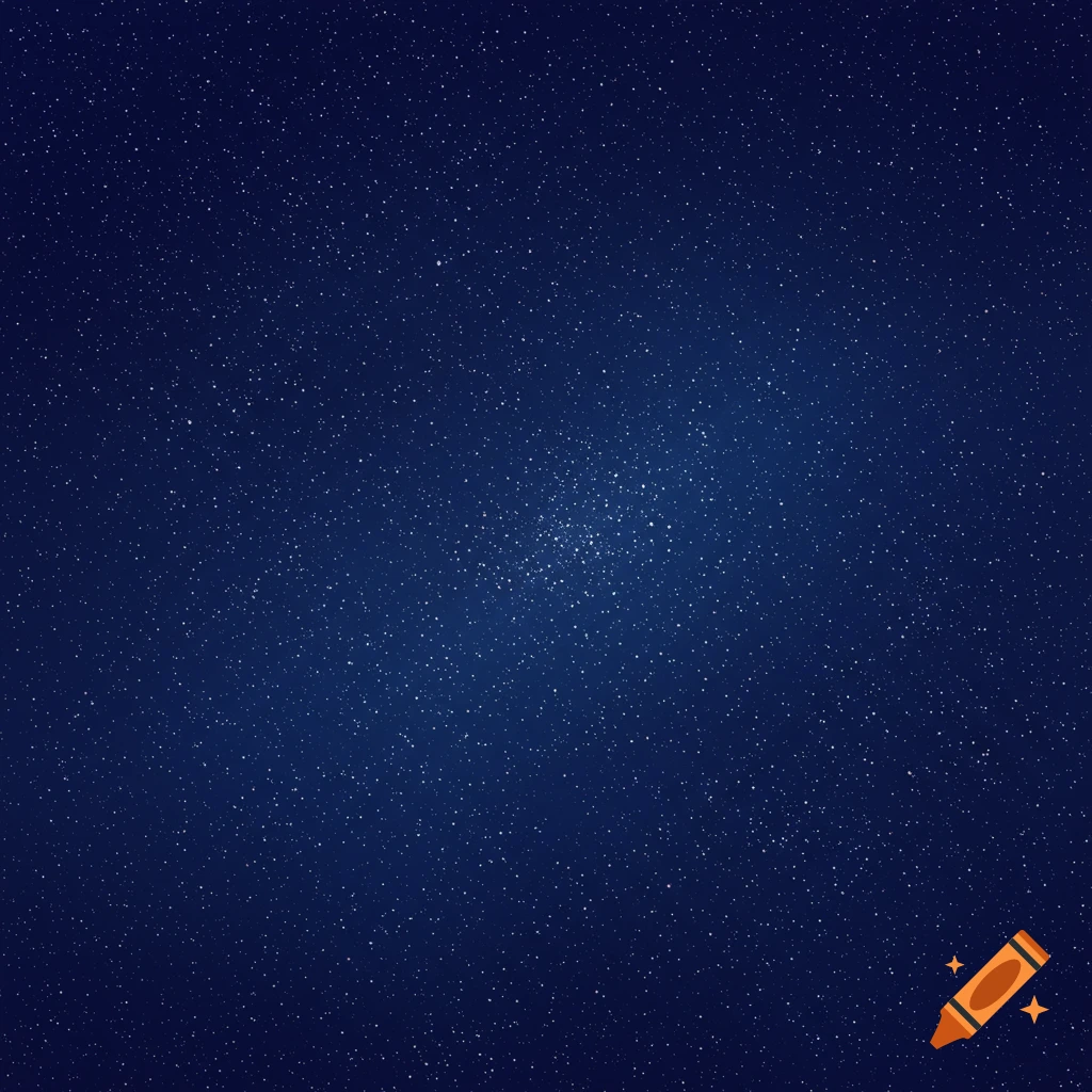 Deep blue background filled with white stars