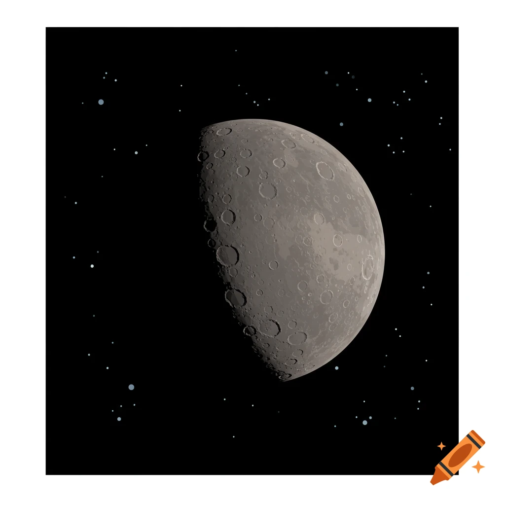 A cratered planet or moon hangs in a starfield in space.
