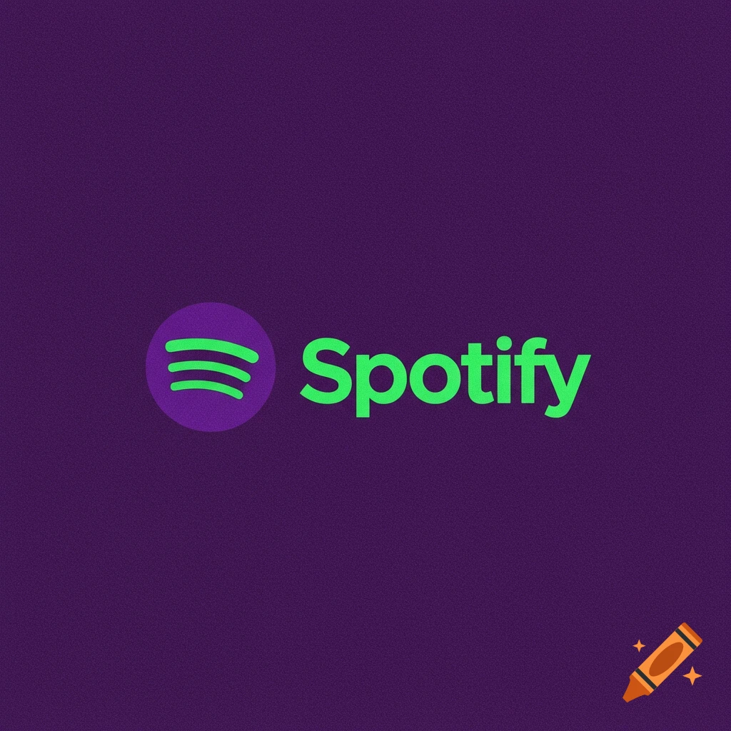 The green Spotify logo on a purple background.
