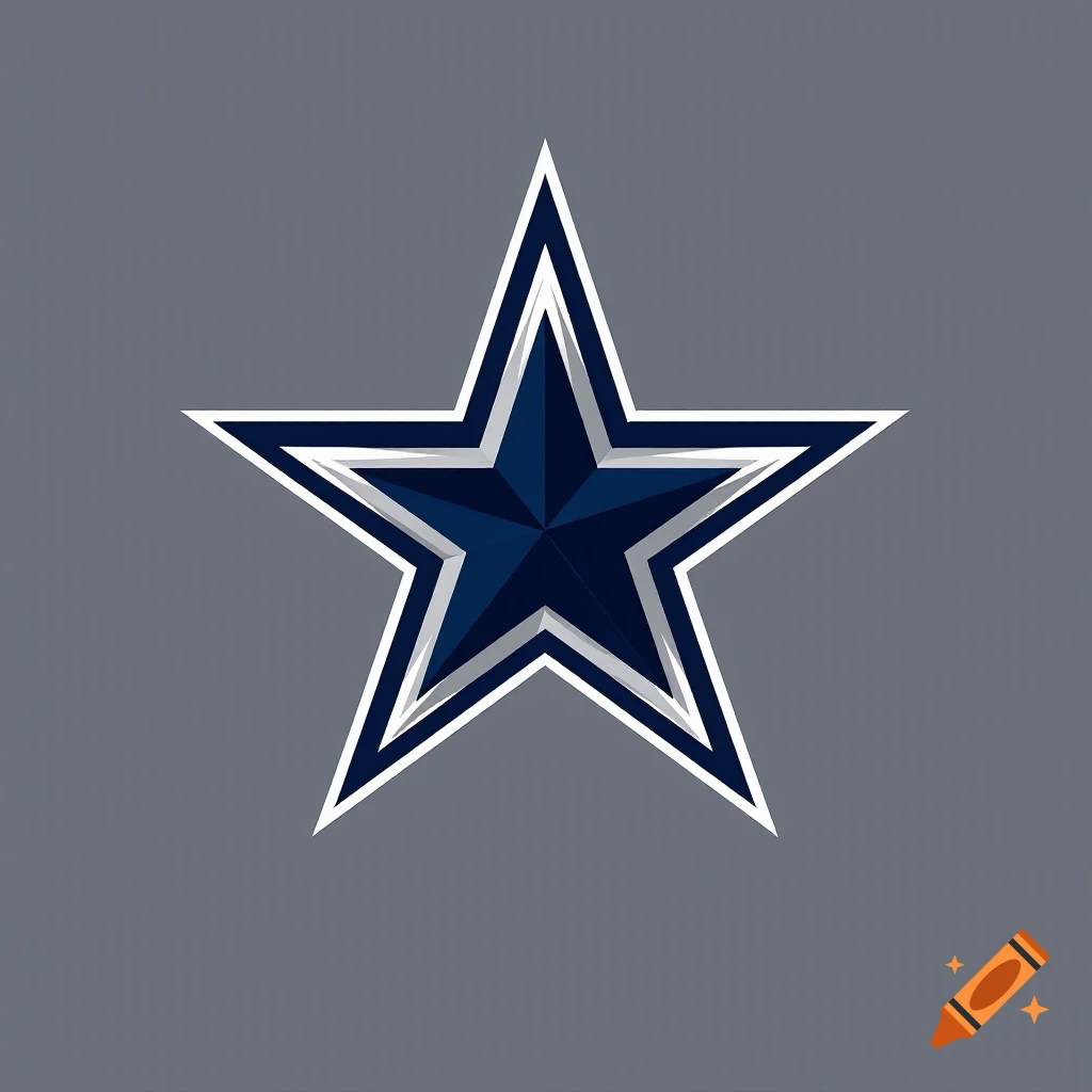Dallas Cowboys star logo on gray background