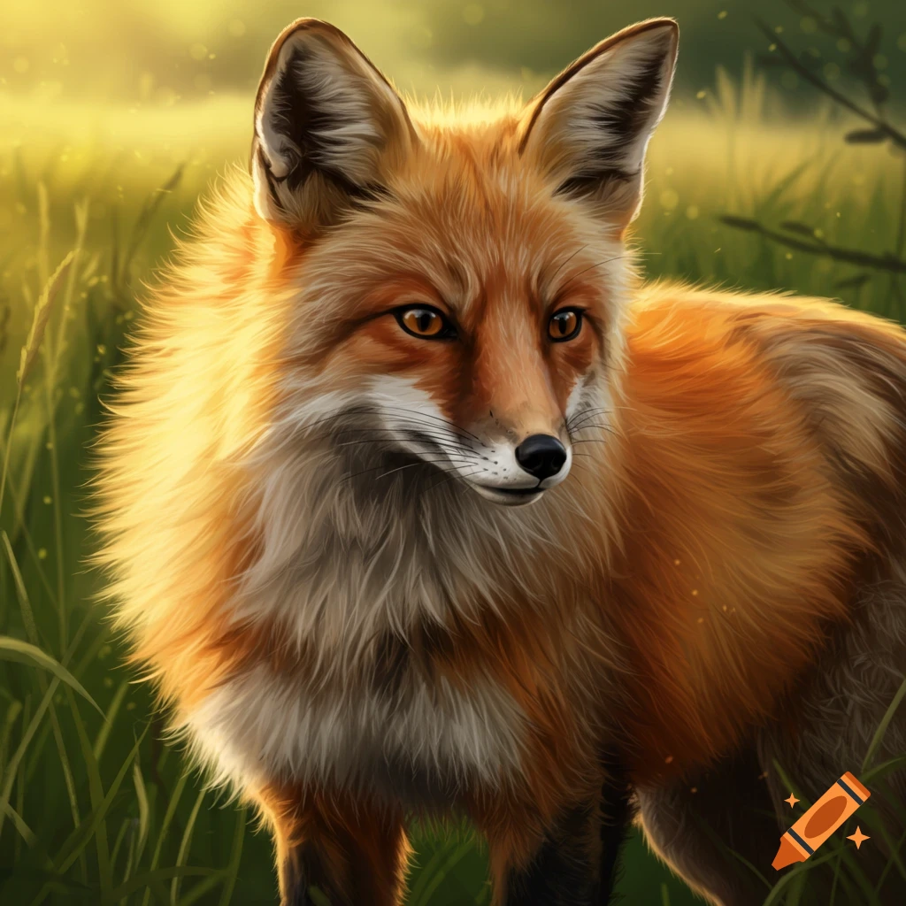 A fox in tall grass.