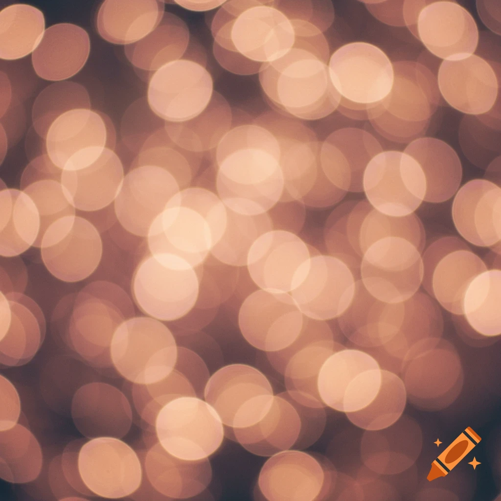 Abstract photo of many out-of-focus orange and brown bokeh lights