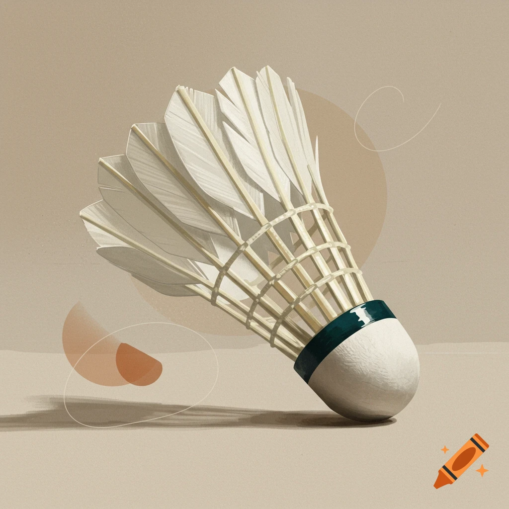 A badminton shuttlecock