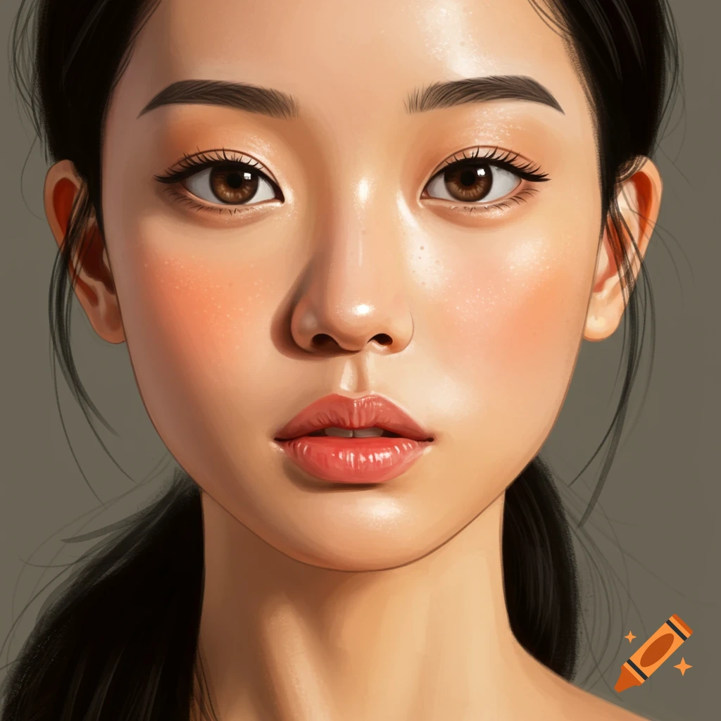 Close-up of a woman's face.