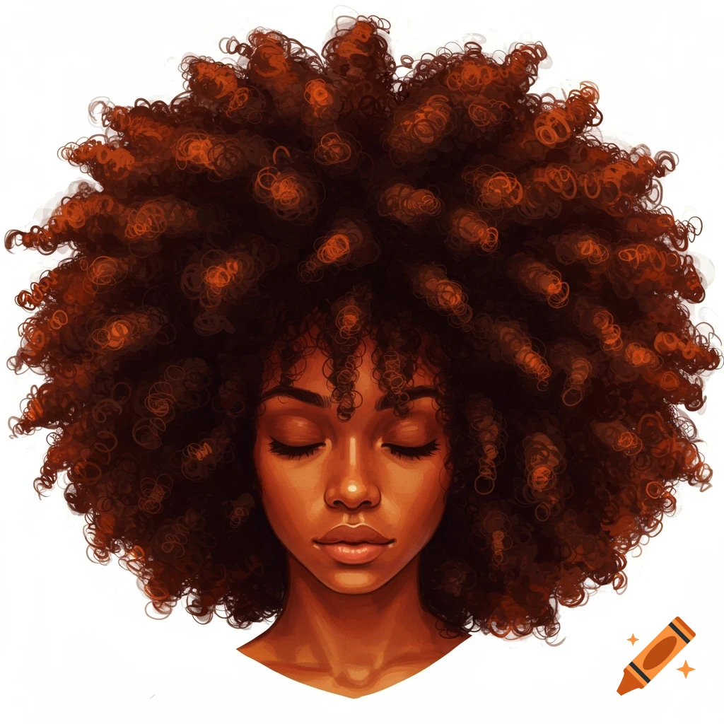 A Black woman with a large Afro