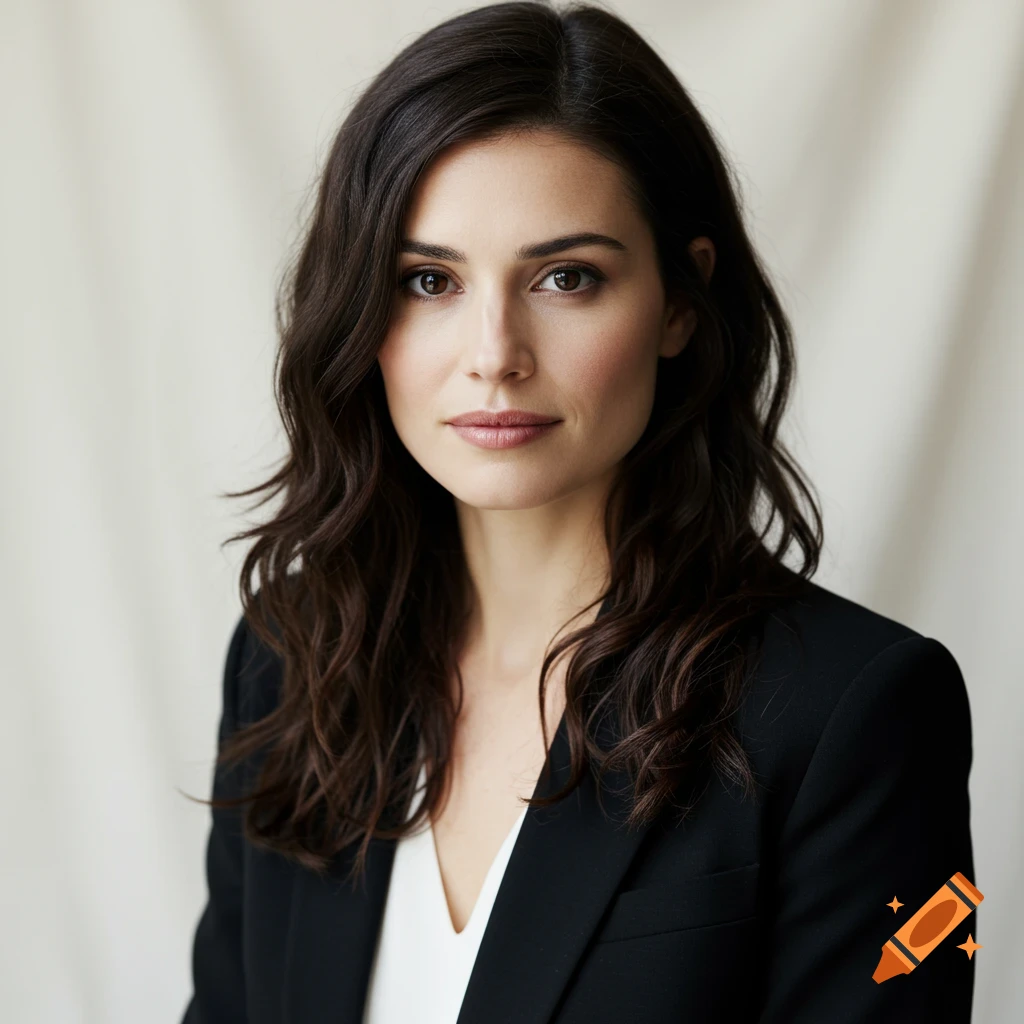 Close-up portrait of a woman in a black blazer.