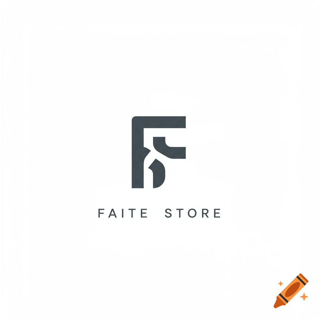 A minimalist dark gray logo with the text "FAITE STORE" below it on a white background.